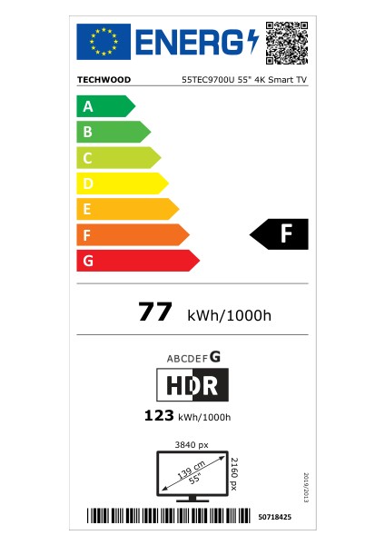 55TEC9700U 55''139 Ekran Uydu Alıcılı 4K Ultra HD DLED TV