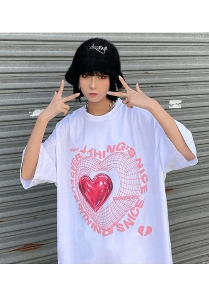 Y2K Everything Nice Yazılı T-Shirt