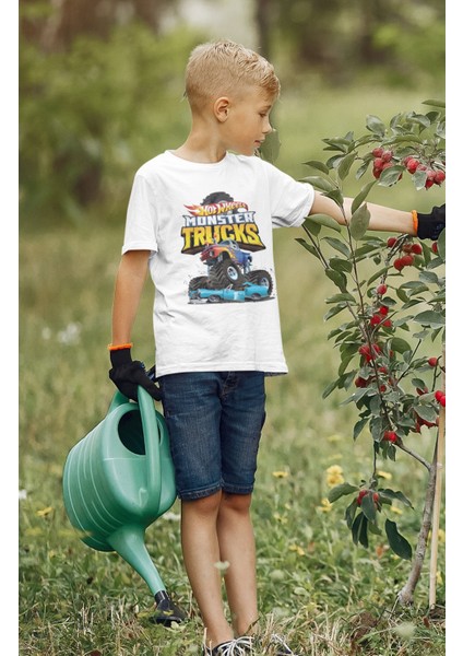 Hot Wheels Baskılı Çocuk Tişört, Unisex Çizgi Film Baskılı Bebek T-Shirt fiyatları