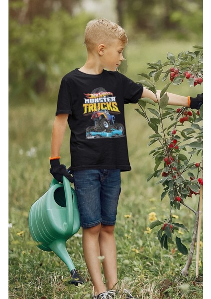 Hot Wheels Baskılı Çocuk Tişört, Unisex Çizgi Film Baskılı Bebek T-Shirt