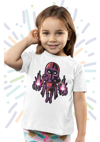 X-Men Baby Magneto Baskılı Çocuk Tişört, Unisex Marvel Baskılı Bebek T-Shirt