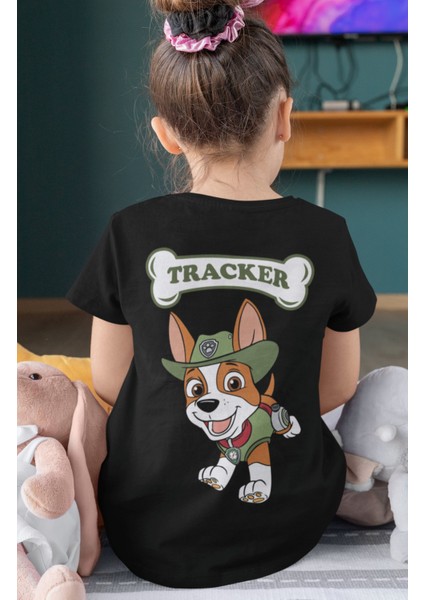 Tracker Paw Patrol Sırt Baskılı Unisex Çocuk Tişört, Paw Patrol Baskılı Bebek T-Shirt fiyatları