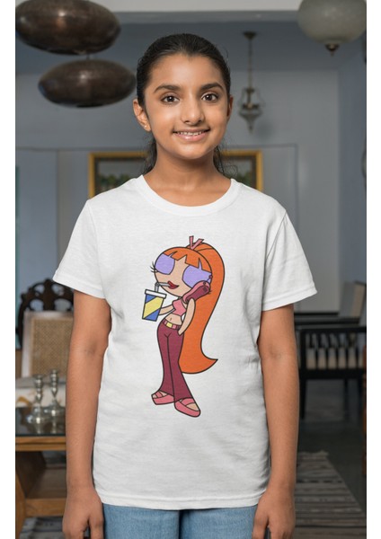Powerpuff Girls Blossom Baskılı Kız Çocuk Tişört, Çizgi Film Baskılı Kız Bebek T-Shirt