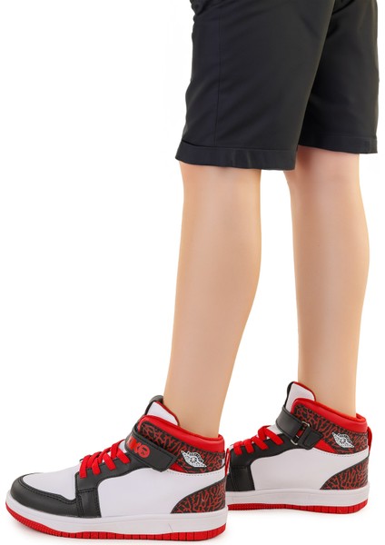 Alpa Cırtlı Günlük Erkek Çocuk Spor Ayakkabı Siyah - Beyaz - Kırmızı fiyatları