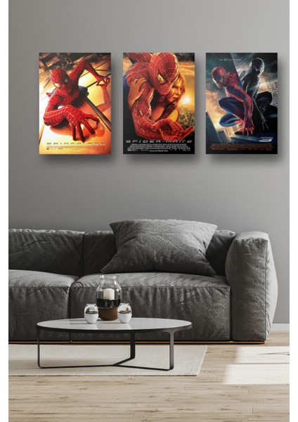 3lü Set Örümcek Adam Posterleri & Setli Spider Man Posterleri & Marvel Posterleri Mlknkm1