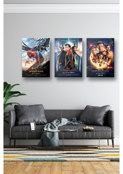 3lü Set Örümcek Adam Posterleri & Setli Spiderman Posterleri & Marvel Posterleri Mlknkm1