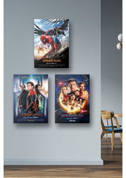 3lü Set Örümcek Adam Posterleri & Setli Spiderman Posterleri & Marvel Posterleri Mlknkm1