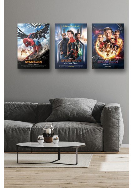 3lü Set Örümcek Adam Posterleri & Setli Spiderman Posterleri & Marvel Posterleri Mlknkm1