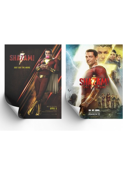 2li Set Shazam Posterleri & Shazam Afişleri & Shazam! Posterleri & DC Posterleri Dcknkm1