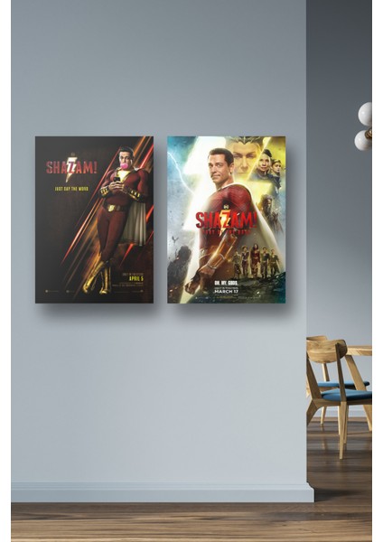 2li Set Shazam Posterleri & Shazam Afişleri & Shazam! Posterleri & DC Posterleri Dcknkm1