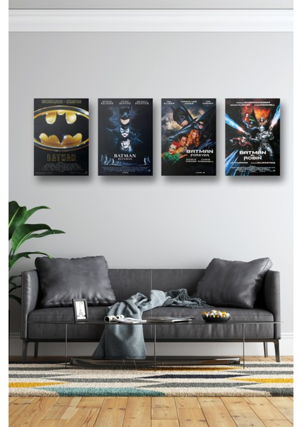 4lü Set Batman Posterleri & Setli Batman Afişleri Posterleri & DC Posterleri Dcknkm1