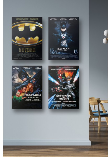 4lü Set Batman Posterleri & Setli Batman Afişleri Posterleri & DC Posterleri Dcknkm1