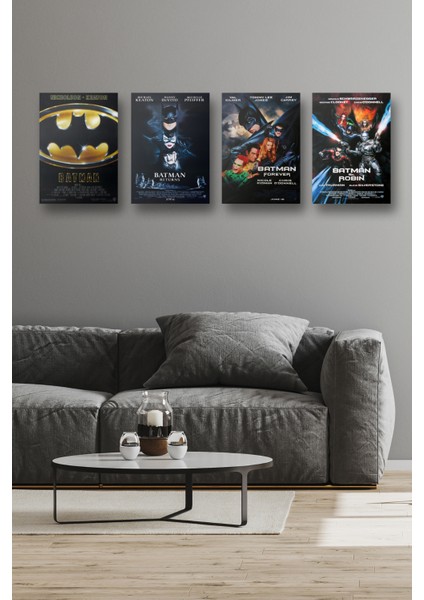 4lü Set Batman Posterleri & Setli Batman Afişleri Posterleri & DC Posterleri Dcknkm1