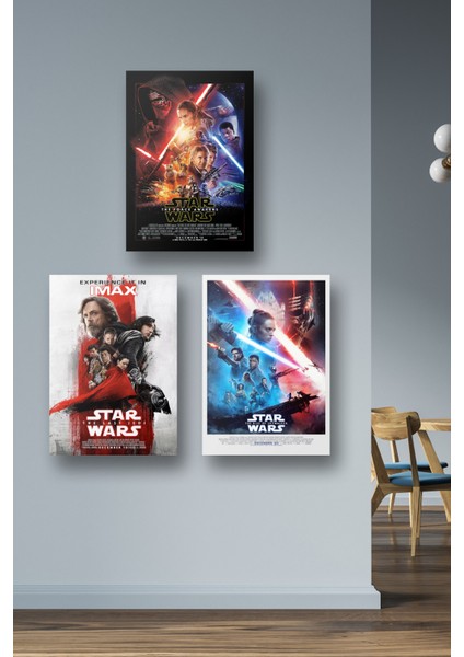 3lü Set Son Üçleme Star Wars Posterleri & Star Wars Afişleri & Film Posterleri Swknkm1