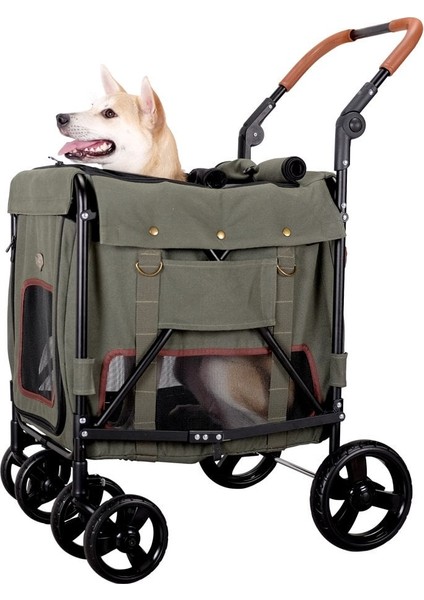Ibiyaya Gentle Pet Wagon Army Green Köpek Puseti - Büyük Irk