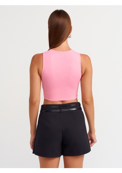 20902 Poliamid Crop Top-Pembe fiyatları