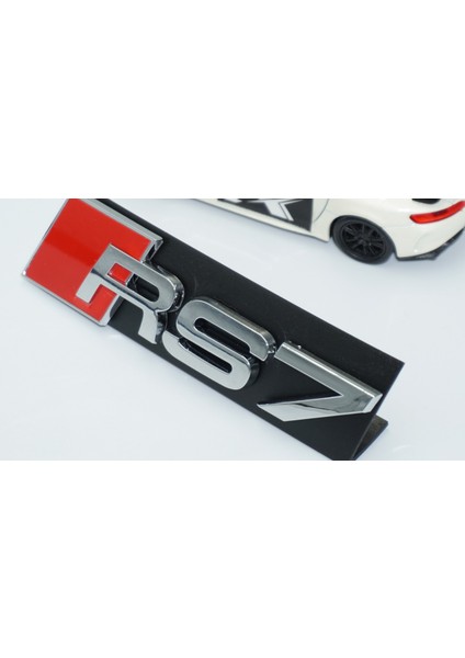 Rs7 Gümüş Kırmızı 3D Ön Panjur Logo Audi Ile Uyumlu fiyatları