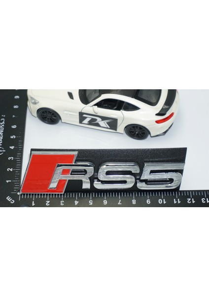 Rs5 Gümüş Kırmızı 3D Ön Panjur Logo Audi Ile Uyumlu modelleri