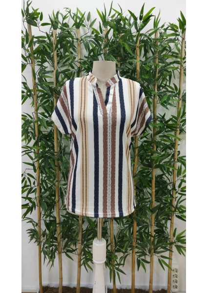 Kadın Kısa Kollu Hakim V Yaka Bürümcük Bluz indirimleri