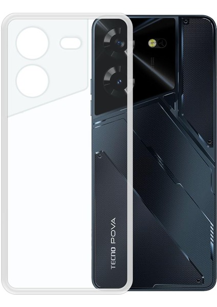 Tecno Pova 5 Kılıf Şeffaf Kamera Korumalı Esnek Yumuşak Silikon
