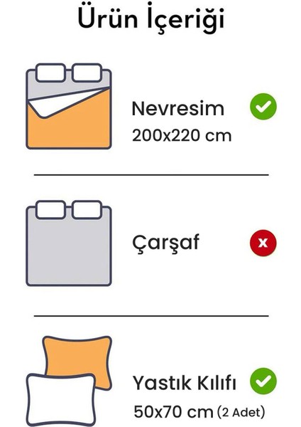 Soft Çift Taraflı Çift Kişilik Nevresim Seti - Mavi / Beyaz