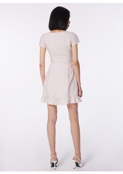 Polo Yaka Pembe Standart Kadın Elbise W4GK98WG7B0-G6K8 indirimleri