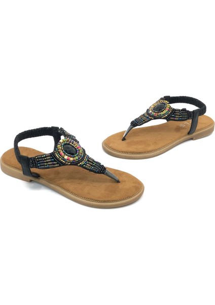 Feles Taş Detaylı Parmak Arası Kadın Sandalet fiyatları