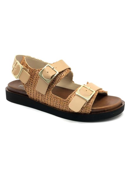 Feles Ortapedik Taban Hasır Detaylı Kadın Sandalet