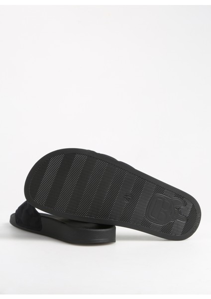 Siyah Erkek Terlik Kondo Monogram Padded
