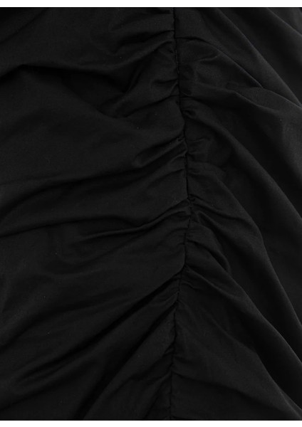 Yuvarlak Yaka Düz Kahve Kısa Kadın Elbise VSKD05104TU fiyatları