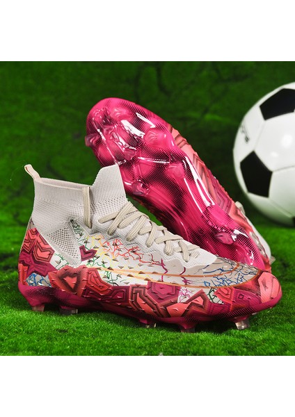 Futbol Ayakkabıları Yetişkin Çocuklar Yüksek Bilek Krampon (Yurt Dışından)