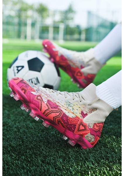 Futbol Ayakkabıları Yetişkin Çocuklar Yüksek Bilek Krampon (Yurt Dışından)