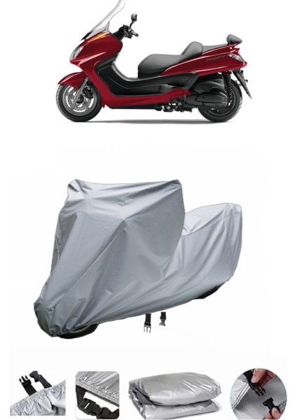 Yamaha Majesty 400 Su Geçirmez Motosiklet Brandası Arka Çanta Uyumlu Değildir