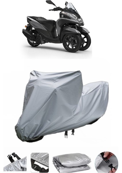 Yamaha Tricity 300 Su Geçirmez Motosiklet Brandası Arka Çanta Uyumlu Değildir
