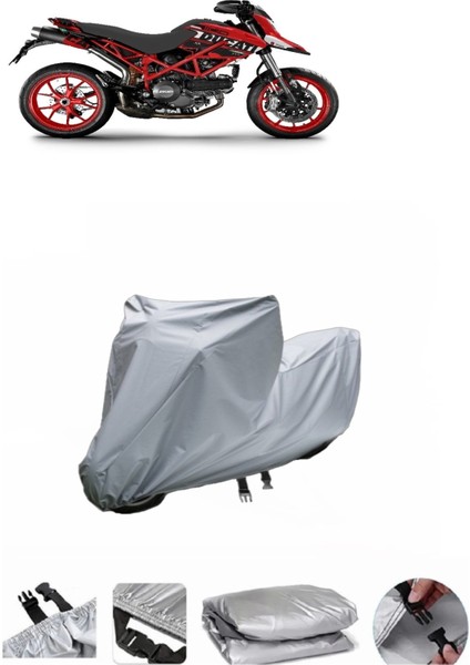 Ducati Hypermotard 1100 Evo Sp Su Geçirmez Motosiklet Brandası Arka Çanta Uyumlu Değildir