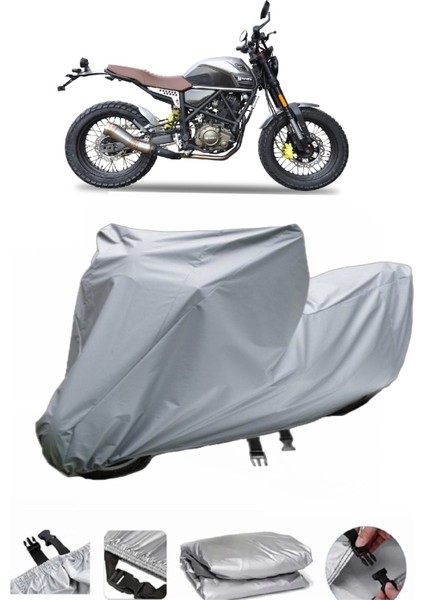 Yuki ZY125-15A Scrambler Su Geçirmez Motosiklet Brandası Arka Çanta Uyumlu Değildir