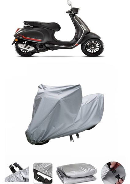 Vespa Sprint 125 Su Geçirmez Motosiklet Brandası Arka Çanta Uyumlu Değildir