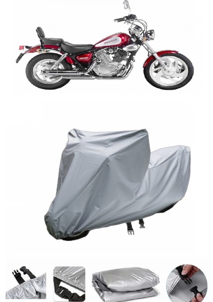 Keeway Super Shadow 250 Su Geçirmez Motosiklet Brandası Arka Çanta Uyumlu Değildir