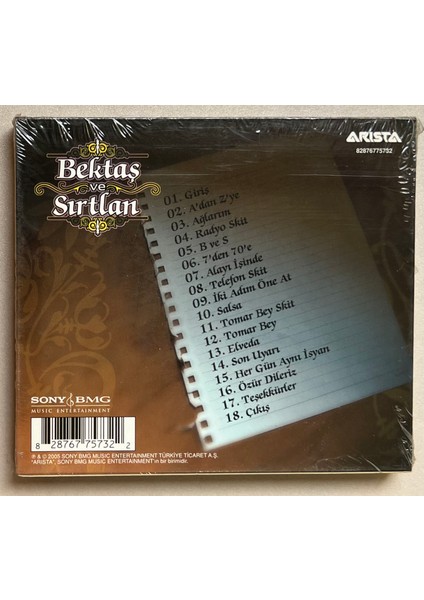 Bektaş ve Sırtlan Satırlarımıza Başlamadan CD (Jelatininde Orjnal Dönem Baskı Sıfır Cd)