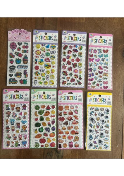 8 Adet Birden Çocuk Eğitici Sticker Çıkartma Seti Model 6