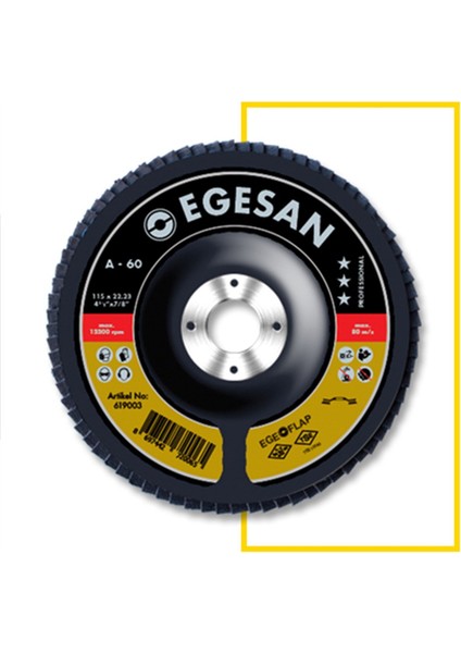 Egesan 115MM 60 Kum Flap Disk