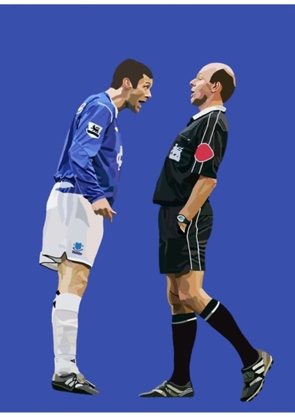Duncan Ferguson Dijital Tablo Ahşap Poster Dekoratif