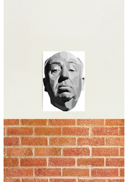 Alfred Hitchcock Geometrik Grafik Tablo Ahşap Poster Dekoratif fiyatları
