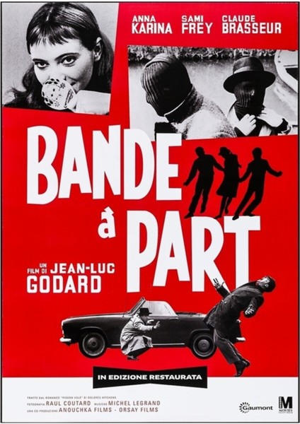 Bande A Part - Jean-Luc Godard / Anna Karina / Sami Frey / Brasseur Tablo Ahşap Poster Dekoratif