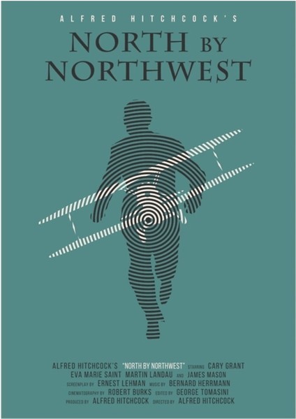 Alfred Hitchcock North By Northwest Tablo Ahşap Poster Dekoratif