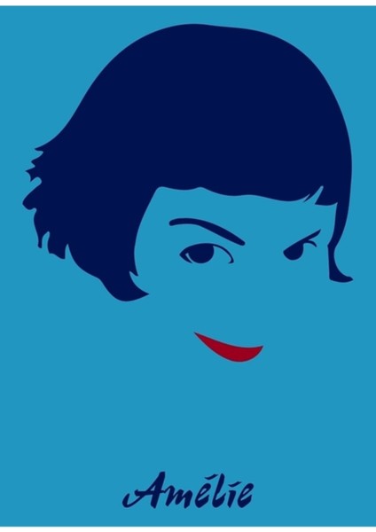 Montmartre'den Amelie Tablo Ahşap Poster Dekoratif