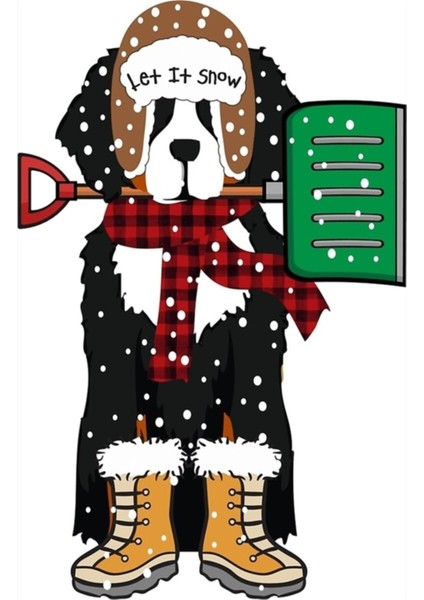 Kar Bıraksın Bernese Dağ Köpeği Tablo Ahşap Poster Dekoratif