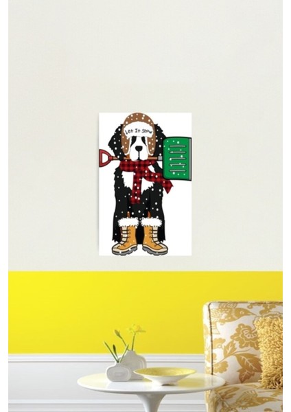 Kar Bıraksın Bernese Dağ Köpeği Tablo Ahşap Poster Dekoratif fiyatları