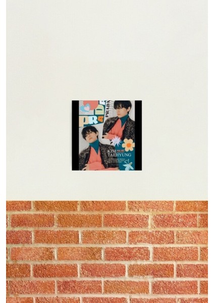 Taehyung - Estetik Turuncu Dergi Kapağı Tablo Ahşap Poster Dekoratif KOD484