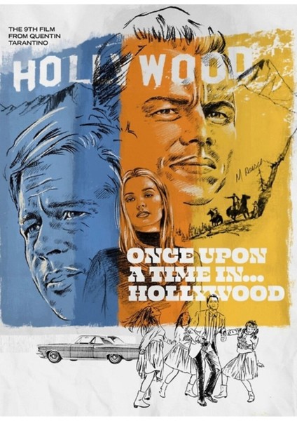 Bir Zamanlar Hollywood Tablo Ahşap Poster Dekoratifnda